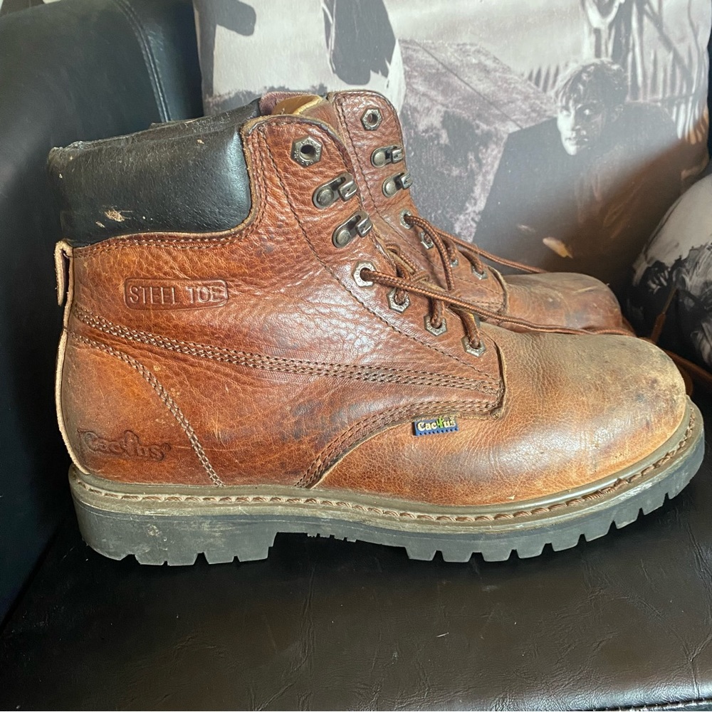 Boots, Work Steel Toe Leather